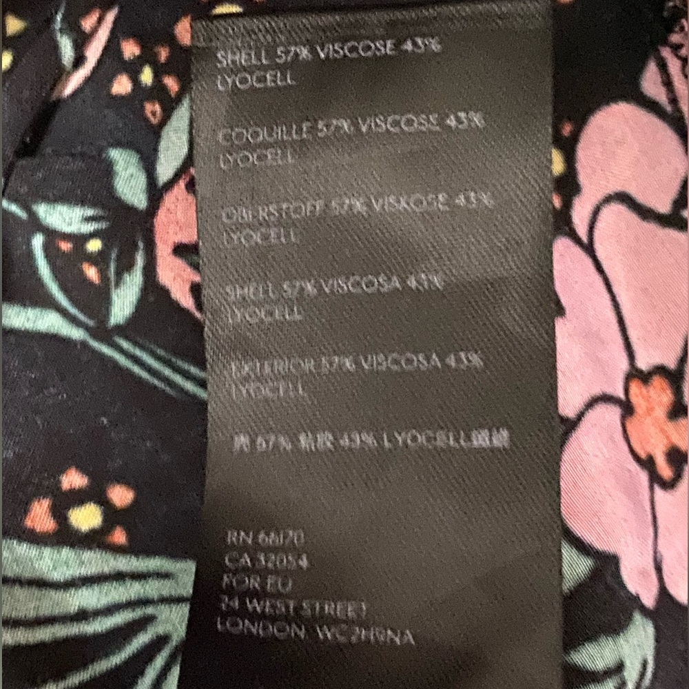Free People Dress Womens Size XS Strawberry Fields Black Floral Mini - Picture 9 of 11